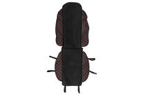 Car Seat Cover ECO and Fabric (1 pc, Black with Red Stitching + Fabric) photo 3