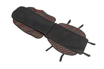 Car Seat Cover ECO and Fabric (1 pc, Black with Red Stitching + Fabric) photo 4
