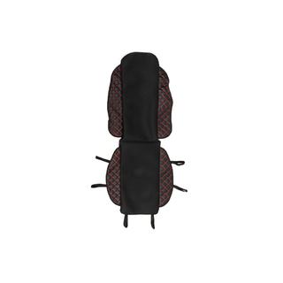 Car Seat Cover ECO and Fabric (1 pc, Black with Red Stitching + Fabric) photo 3