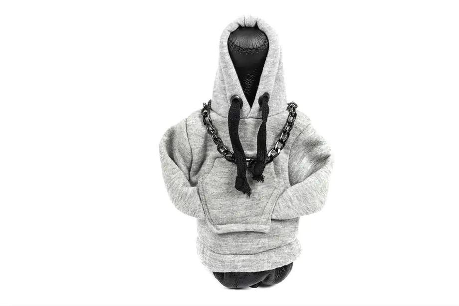Gear Shift Cover Hoodie (grey, black drawstring) Photo 1
