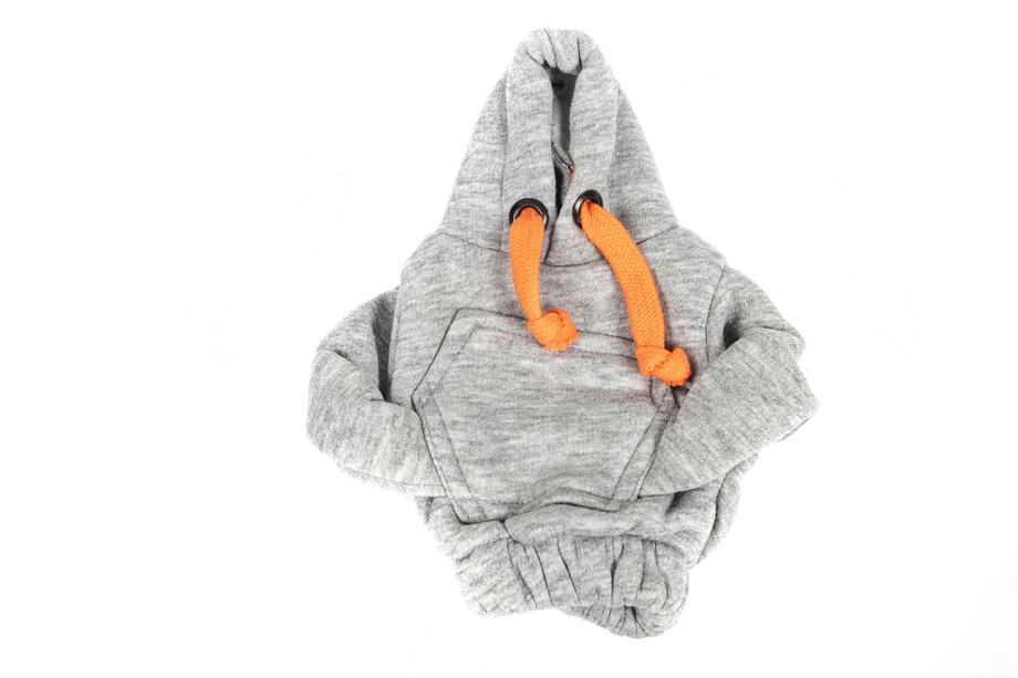 Gear Shift Cover Hoodie (grey, orange drawstring) Photo 3