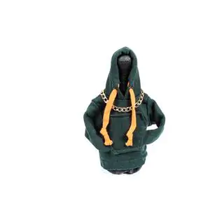 Gear Shift Knob Cover Hoodie Style (green, orange drawstring) photo 1