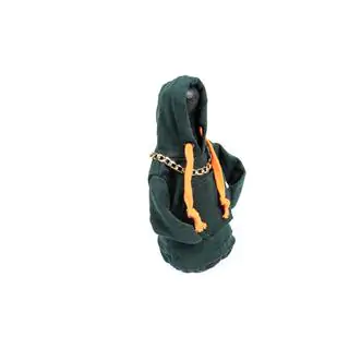 Gear Shift Knob Cover Hoodie Style (green, orange drawstring) photo 2