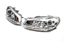 Volkswagen Golf 6 2008-2014 Front Headlights Silver (2 pcs, LED) photo 1
