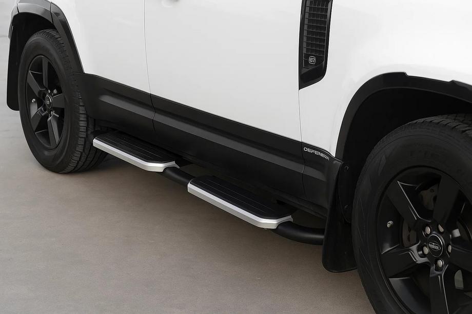 Land Rover Defender 2019- OEM Silver Side Steps (for 110/130, 2 pcs) Image