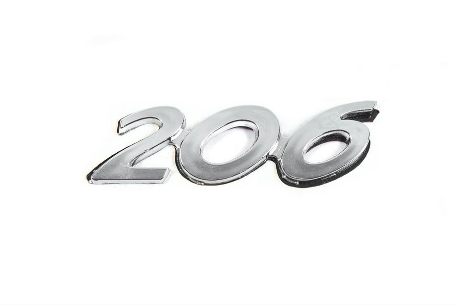 Peugeot 206 1998-2024 Badge 206 (90mm x 25mm) Image