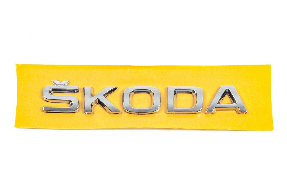 Skoda Emblem Skoda 5JA853687 (155mm x 27mm) Photo 1