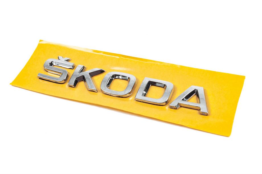 Skoda Emblem Skoda 5JA853687 (155mm x 27mm) Photo 2