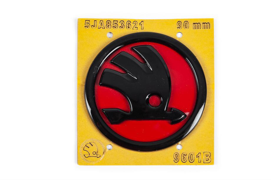 Skoda Red Emblem 5JA853621 (89 mm) Image