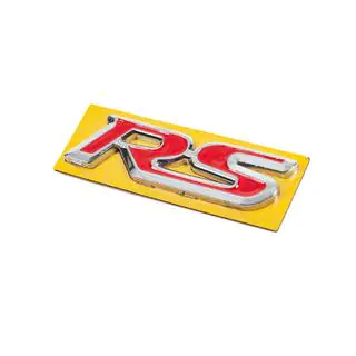 RS red emblem with chrome (95mm x 25mm) photo 2