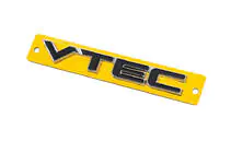 Honda VTEC black emblem with chrome (110mm x 15mm) photo 2