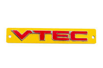 Honda VTEC red emblem with chrome (110mm x 15mm) photo 1