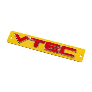 VTEC red emblem with chrome (110mm x 15mm) photo 2