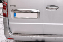 Mercedes Vito/V-class W447 2014- Chrome trim above license plate 2-door (stainless steel) photo 1