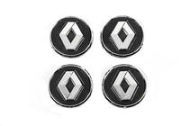 Renault Black wheel center caps with ring 81568 (57mm to 49mm, set of 4) photo 2