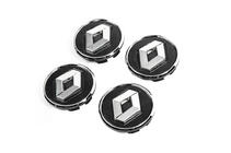 Renault Black wheel center caps with ring 81568 (57mm to 49mm, set of 4) photo 1