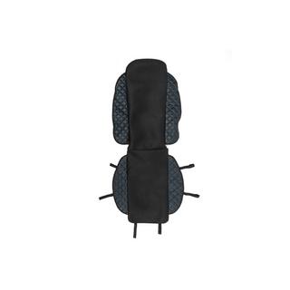 Car Seat Cover ECO and Fabric (1 pc, Black with Blue Stitching + Fabric) photo 1