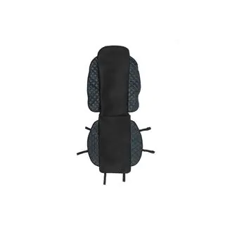 Car Seat Cover ECO and Fabric (1 pc, Black with Blue Stitching + Fabric) photo 1