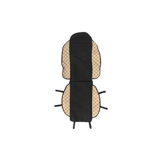 Car Seat Cover ECO and Fabric OLD (1 pc, Beige with Black Stitching + Fabric) photo 2