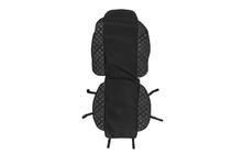 Car Seat Cover ECO and Fabric (1 pc, Black with Black Stitching + Fabric) photo 1