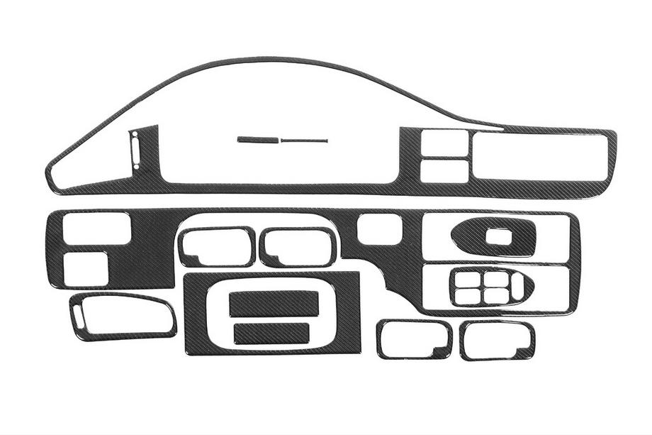 Honda Civic 1991-1995 Dashboard Trim Covers (Meric) Titan Image