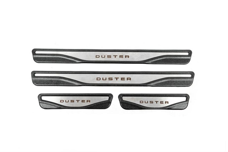 Renault Duster 2008–2017 Door Sill Protectors Carmos V4 (4 pcs, Stainless Steel) Image