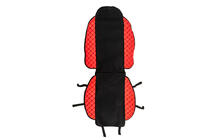 Car Seat Cover ECO and Fabric (1 pc, Red with Black Stitching + Fabric) photo 1