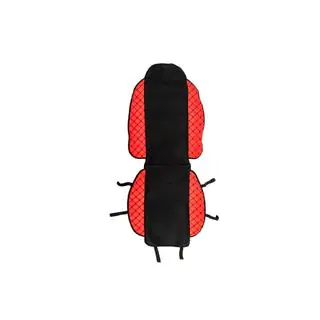 Car Seat Cover ECO and Fabric (1 pc, Red with Black Stitching + Fabric) photo 1