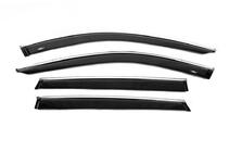 Skoda Superb 2015-2024 Window deflectors with chrome trim SW (4 pcs, HIC) photo 1