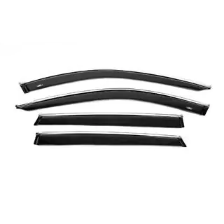Window deflectors with chrome trim SW (4 pcs, HIC) photo 1