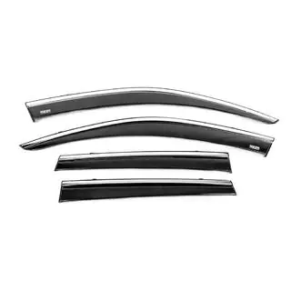 Window Deflectors with Chrome Trim (4 pcs, Niken) photo 3