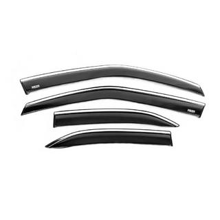 Window deflectors with chrome trim (4 pcs, Niken) Toyota Yaris/Yaris Cross (XP210) 2020- photo 2