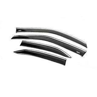 Window deflectors with chrome trim (4 pcs, Niken) Toyota Yaris/Yaris Cross (XP210) 2020- photo 1
