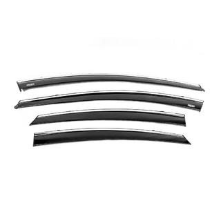 Window deflectors with chrome trim (4 pcs, Niken) Hyundai Elantra (MD/UD) 2011-2015 photo 1
