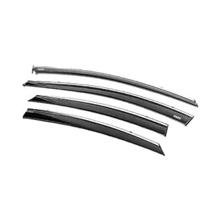 Window deflectors with chrome trim (4 pcs, Niken) photo 2