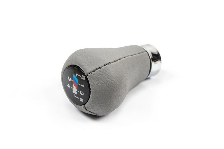 BMW 5 Series E34 1988-1995 Gear Shift Knob OEM (leatherette, smooth gray) Image