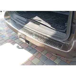 Rear bumper protector with edge Carmos (stainless steel) photo 1