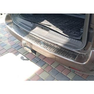 Rear bumper protector with edge Carmos (stainless steel) photo 1