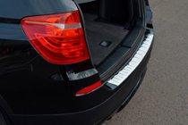 BMW X3 F25 2011-2018 Stainless Steel Rear Bumper Protector OmsaLine (gloss, stainless) photo 1