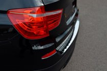 BMW X3 F25 2011-2018 Stainless Steel Rear Bumper Protector OmsaLine (gloss, stainless) photo 6