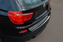 BMW X3 F25 2011-2018 Stainless Steel Rear Bumper Protector OmsaLine (gloss, stainless) photo 2