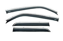 Toyota 4Runner 2009-2024 Window deflectors with chrome trim (4 pcs, Niken) photo 2