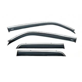 Window deflectors with chrome trim (4 pcs, Niken) Toyota 4Runner 2009-2024 photo 2