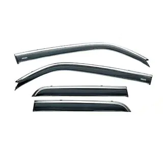 Window deflectors with chrome trim (4 pcs, Niken) photo 2