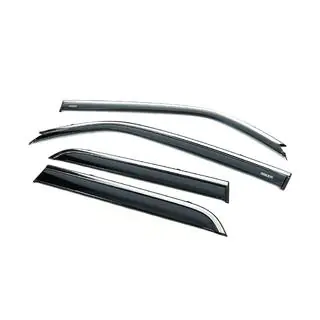 Window deflectors with chrome trim (4 pcs, Niken) photo 1