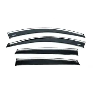 Window deflectors with chrome trim (4 pcs, Niken)