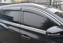Chery Tiggo 7 2020- Window deflectors with chrome trim (4 pcs, Niken) photo 1