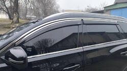 Chery Tiggo 7 2020- Window deflectors with chrome trim (4 pcs, Niken) photo 2