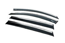 Chery Tiggo 7 2020- Window deflectors with chrome trim (4 pcs, Niken) photo 3