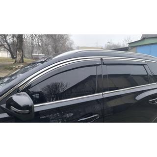 Window deflectors with chrome trim (4 pcs, Niken) photo 2